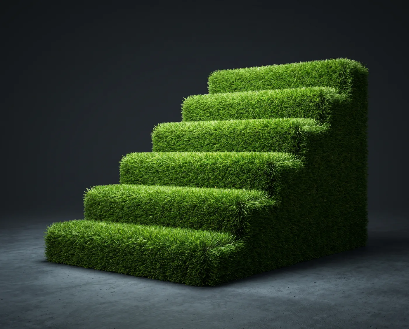 The steps to buying wholesale turf, a staircase made of artificial grass